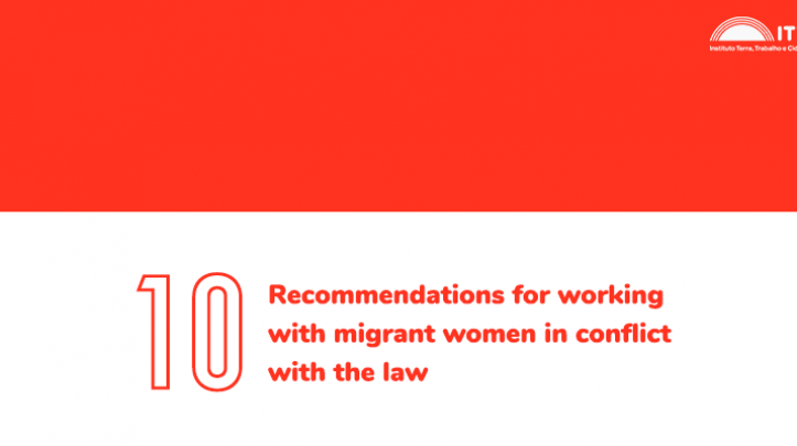 Miniatura da publicação 10 recommendations for working with migrant women in conflict with law