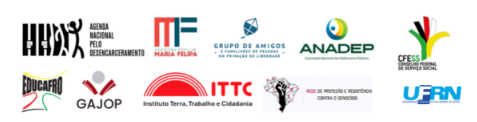 A imagem mostra as logos das 11 organizações da sociedade civil que assinam a carta do CNPCT